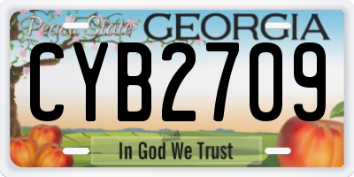 GA license plate CYB2709