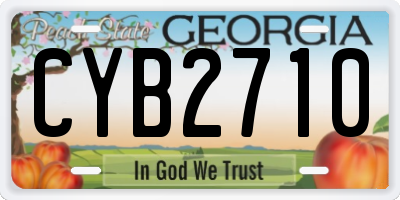 GA license plate CYB2710