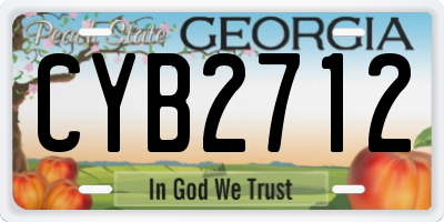 GA license plate CYB2712