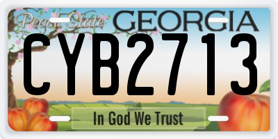 GA license plate CYB2713