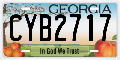 GA license plate CYB2717