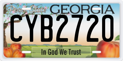 GA license plate CYB2720
