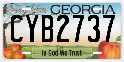 GA license plate CYB2737