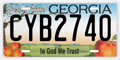 GA license plate CYB2740