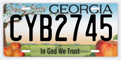 GA license plate CYB2745