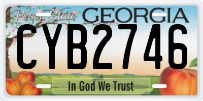 GA license plate CYB2746