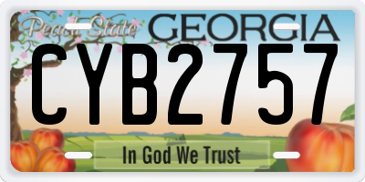 GA license plate CYB2757