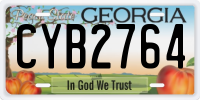 GA license plate CYB2764