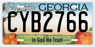 GA license plate CYB2766