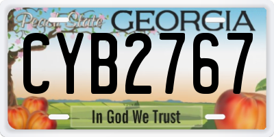 GA license plate CYB2767