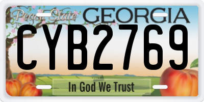 GA license plate CYB2769