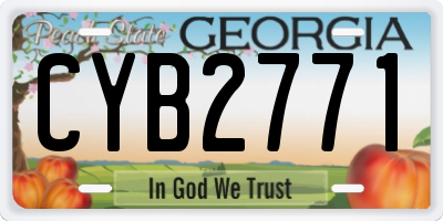 GA license plate CYB2771