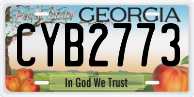 GA license plate CYB2773