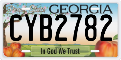 GA license plate CYB2782