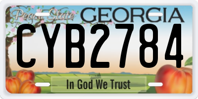 GA license plate CYB2784