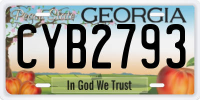 GA license plate CYB2793