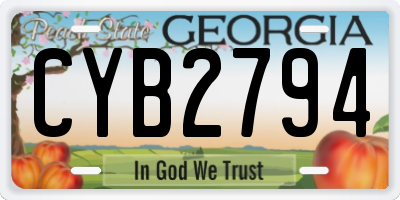 GA license plate CYB2794