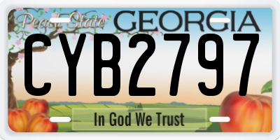 GA license plate CYB2797