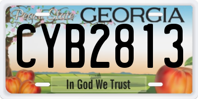 GA license plate CYB2813