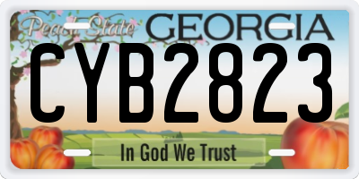 GA license plate CYB2823