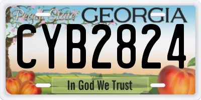 GA license plate CYB2824
