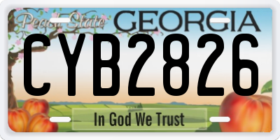 GA license plate CYB2826