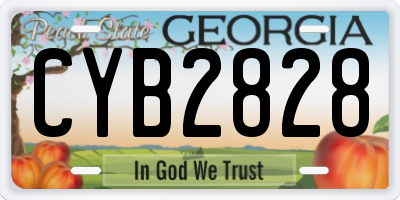 GA license plate CYB2828