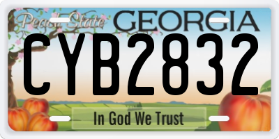 GA license plate CYB2832