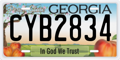 GA license plate CYB2834