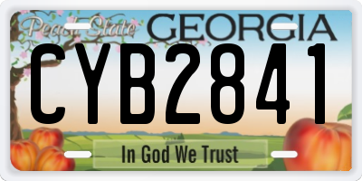 GA license plate CYB2841
