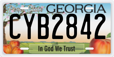 GA license plate CYB2842