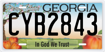 GA license plate CYB2843