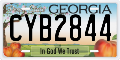 GA license plate CYB2844