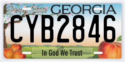 GA license plate CYB2846
