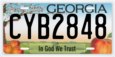 GA license plate CYB2848
