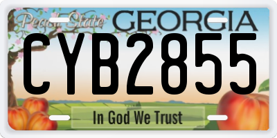 GA license plate CYB2855