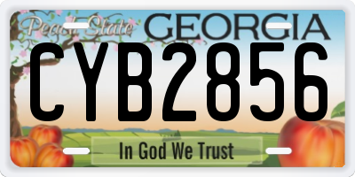 GA license plate CYB2856