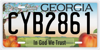 GA license plate CYB2861