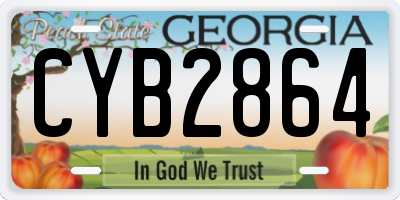 GA license plate CYB2864