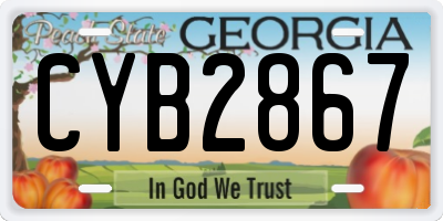 GA license plate CYB2867