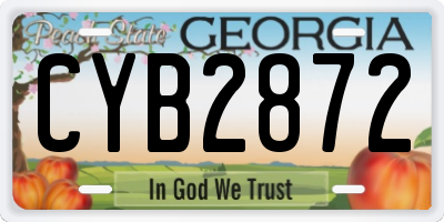 GA license plate CYB2872