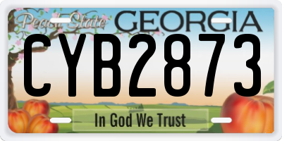 GA license plate CYB2873
