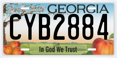 GA license plate CYB2884
