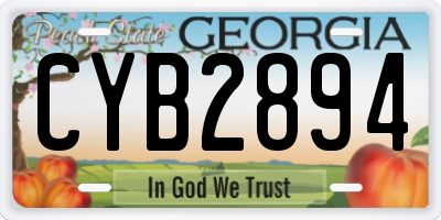 GA license plate CYB2894