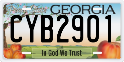 GA license plate CYB2901