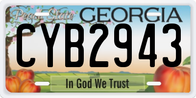 GA license plate CYB2943