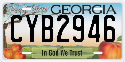 GA license plate CYB2946