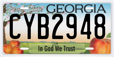 GA license plate CYB2948
