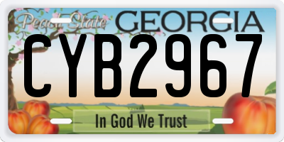 GA license plate CYB2967