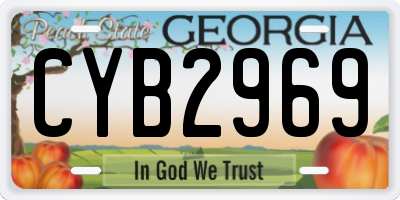 GA license plate CYB2969